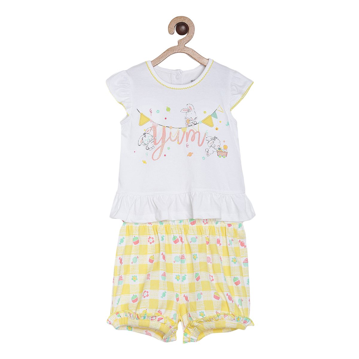 Girls Multi Top And Knit Bottom