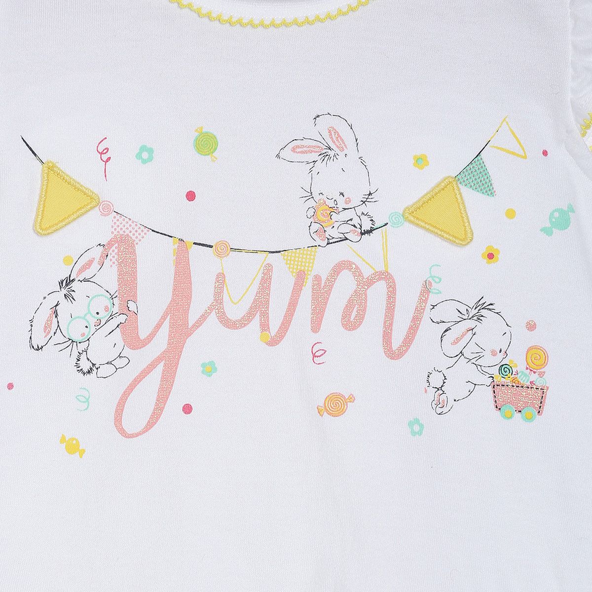 Girls Multi Top And Knit Bottom