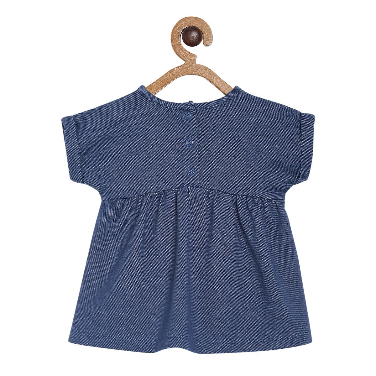 Pack of 2 top & bottom  set - denim blue & pink for 0-3 Months