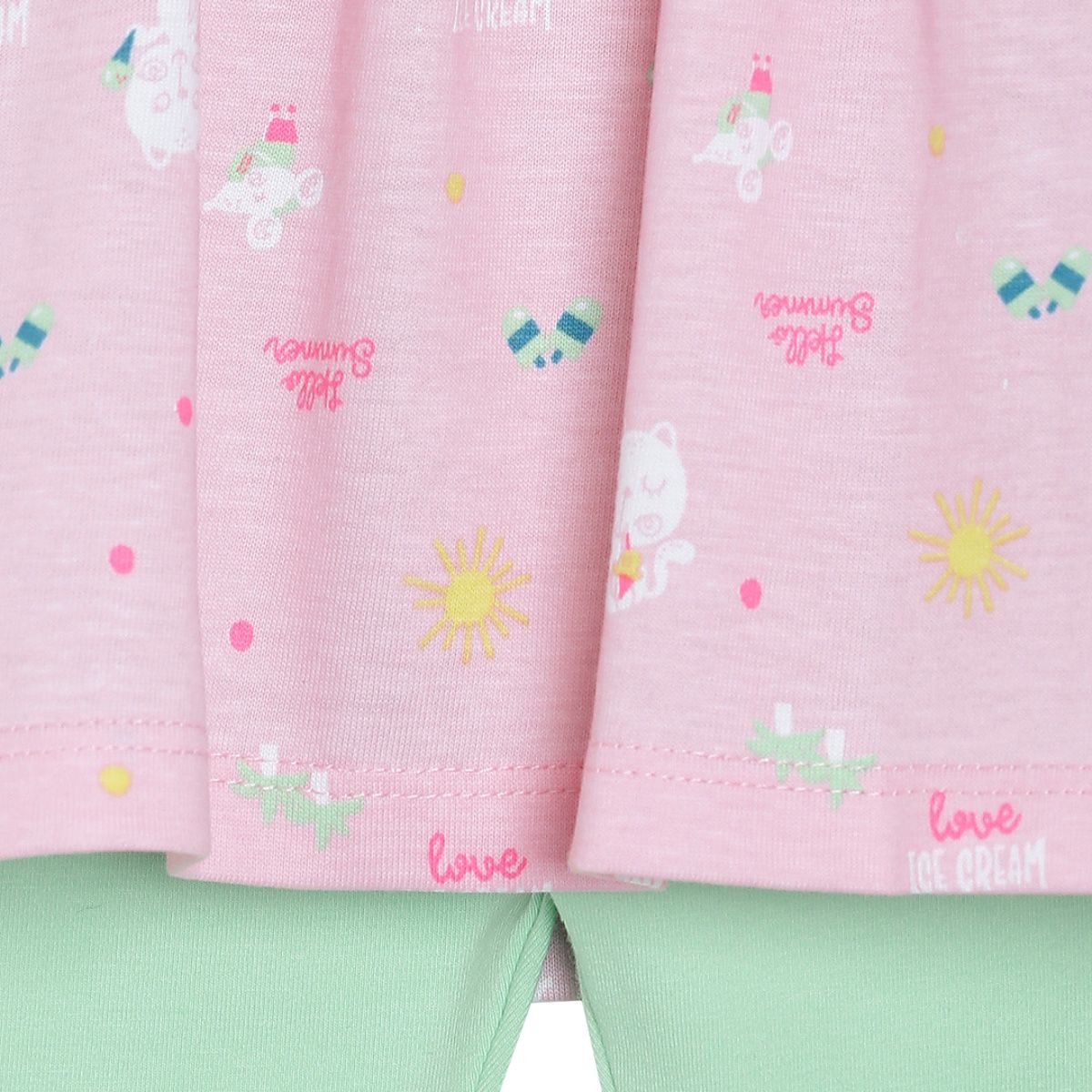 Girls Multi Top And Knit Bottom