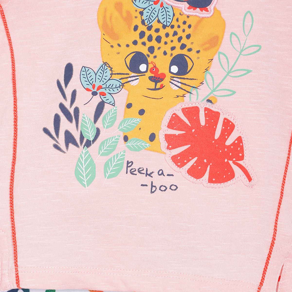 Pack of 2 top and legging set - baby pink & white for 0-3 Months