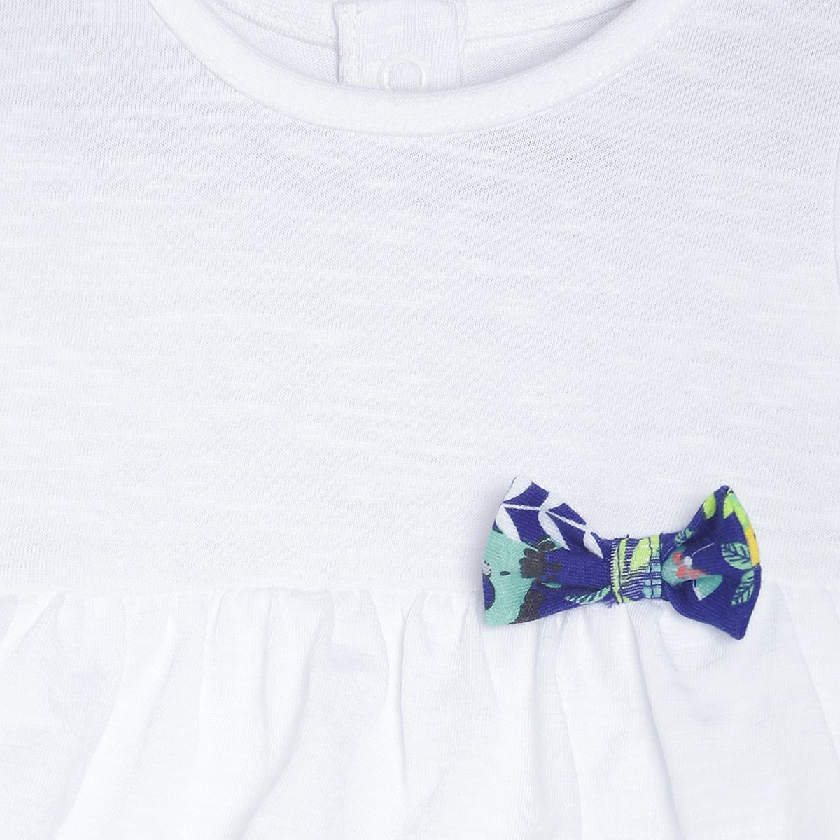 Pack of 3 top & shorts set - white & blue for 0-3 Months