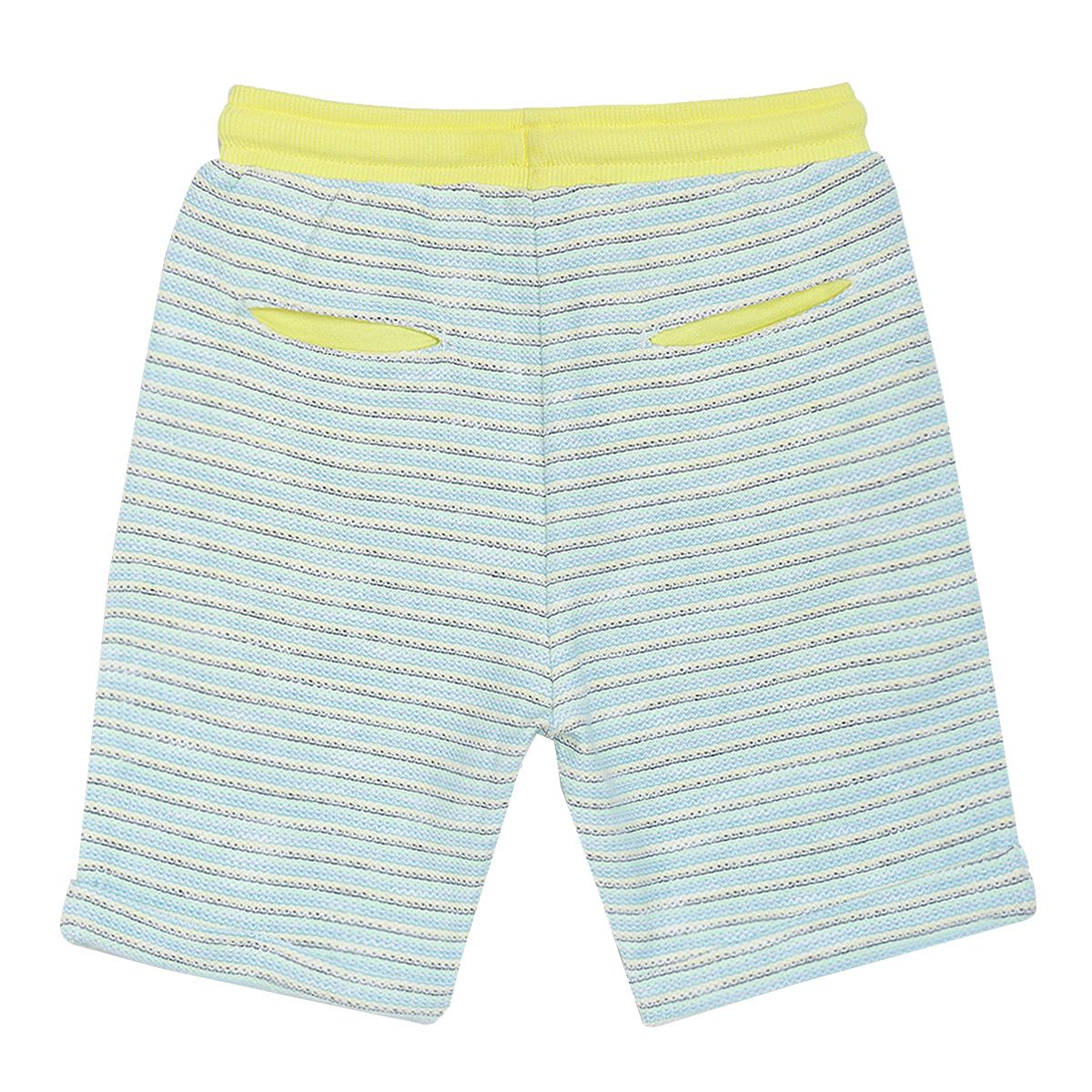 Pack of 1 shorts - sky blue & yellow for 3-6 Months