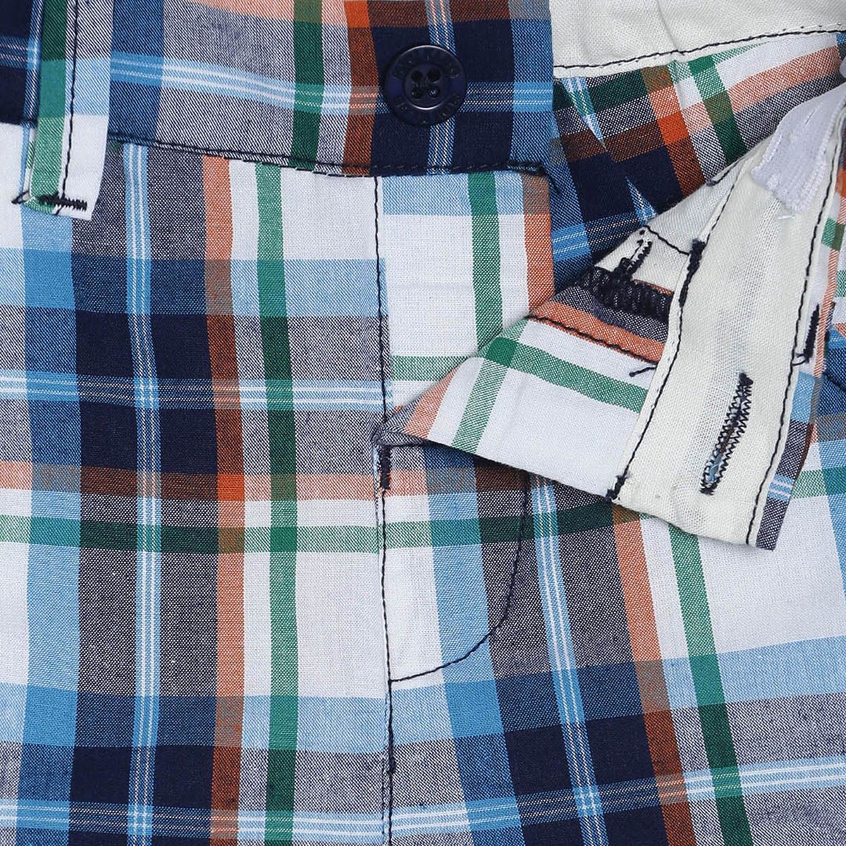 Pack of 1 shorts - dark blue  & white for 3-6 Months