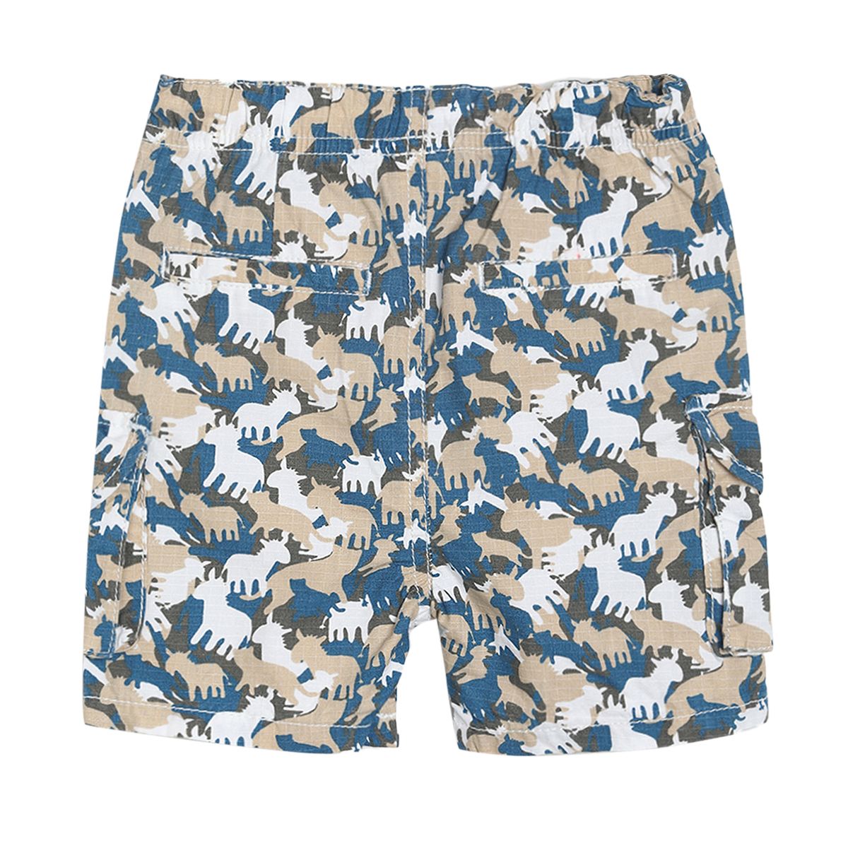 Pack of 1 woven shorts - midnightblue & white for 3-6 Months