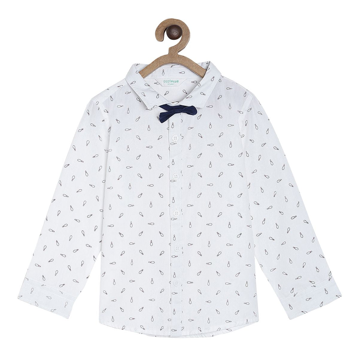 Pack of 2 shirt and woven pant - white & navy blue for 3-6 Months