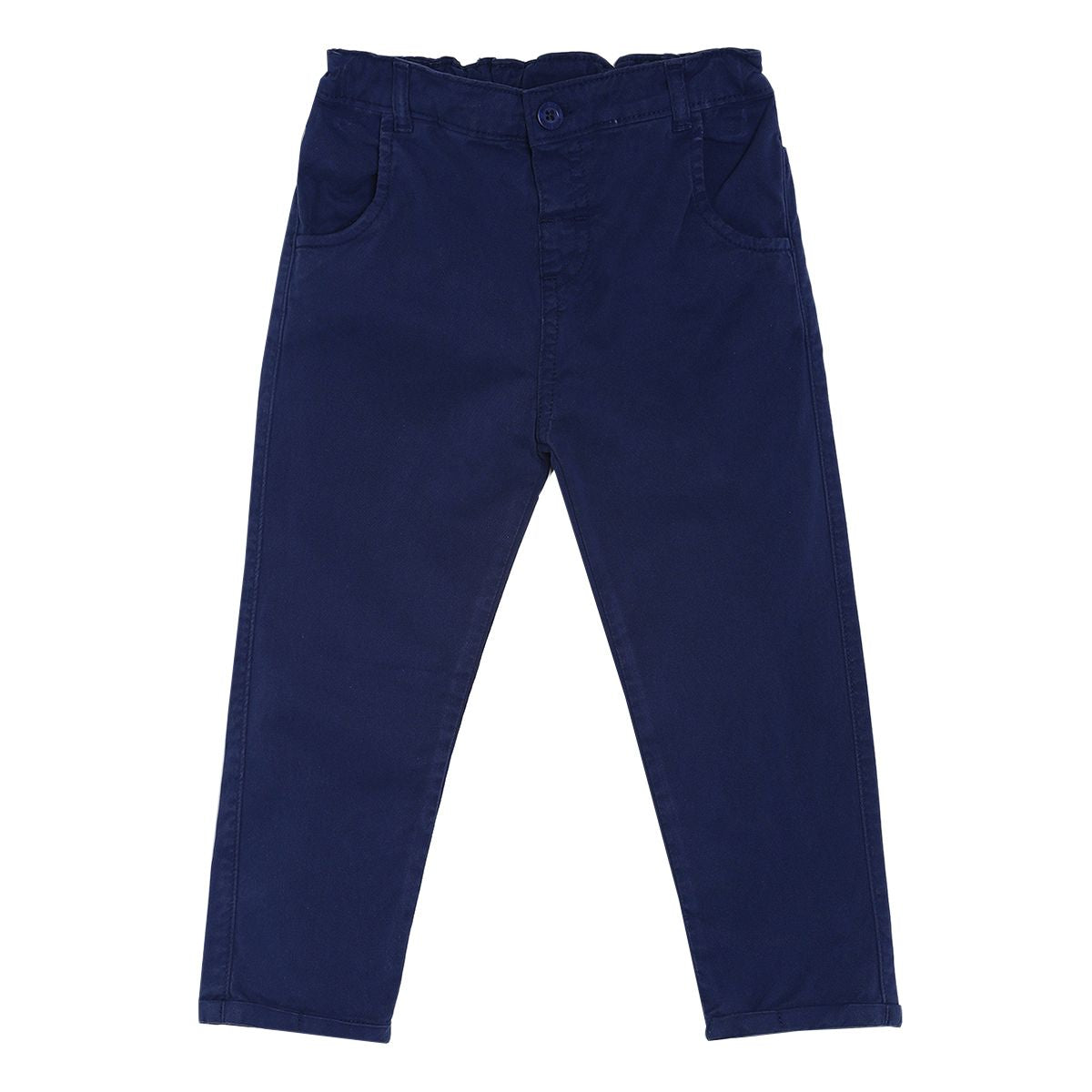 Pack of 2 shirt and woven pant - white & navy blue for 3-6 Months
