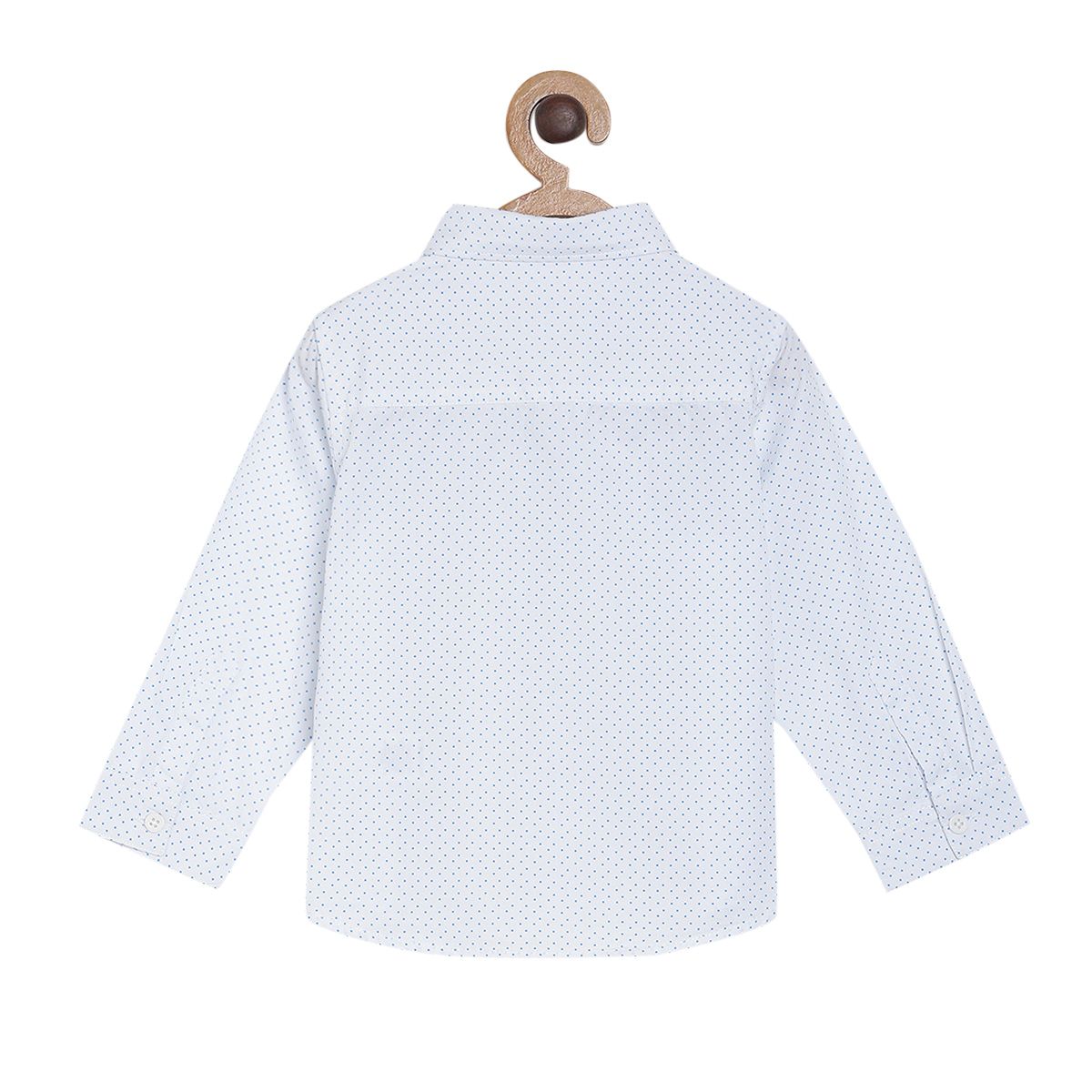 Pack of 3 woven shirt&woven trouser - white & blue for 3-6 Months