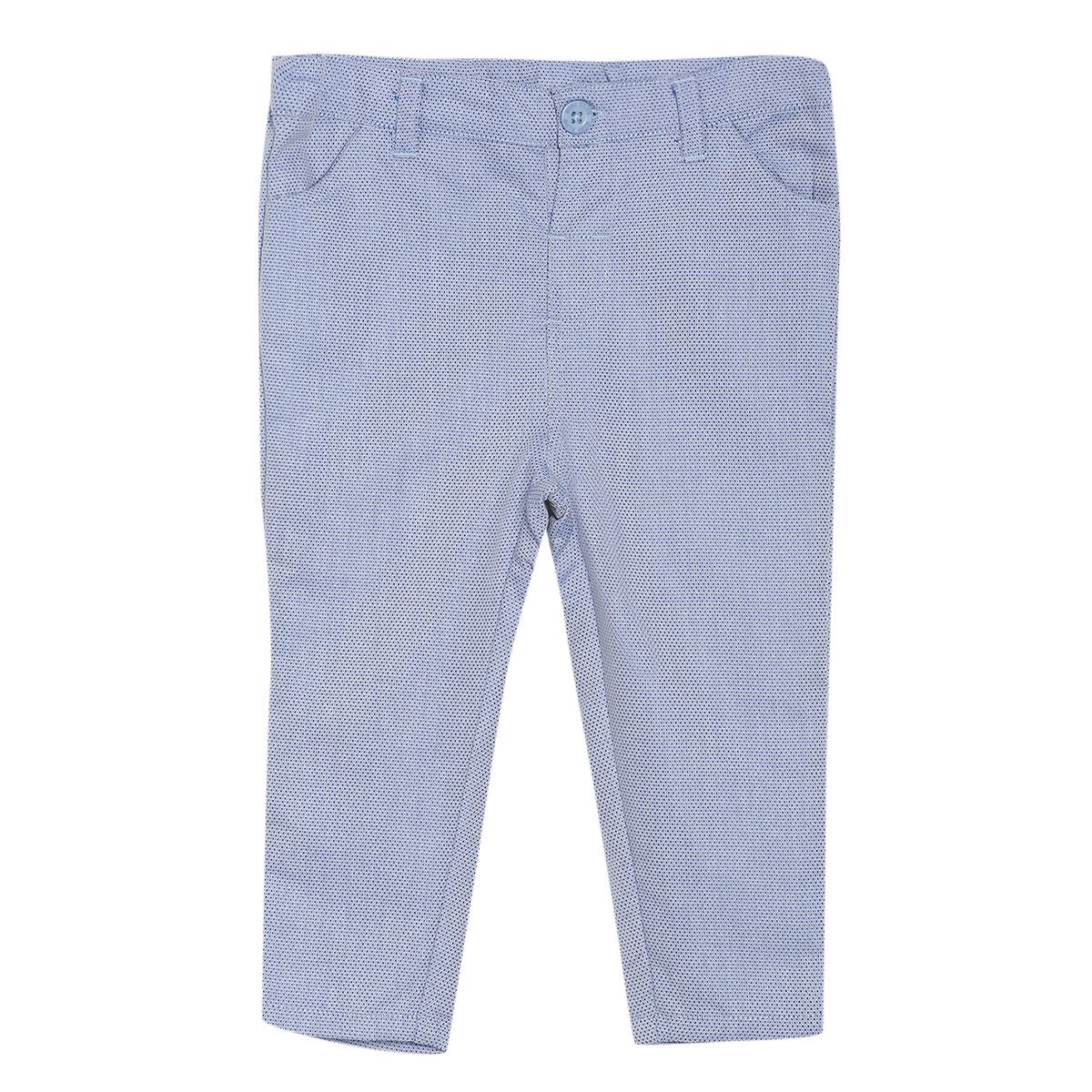 Pack of 3 woven shirt&woven trouser - white & blue for 3-6 Months