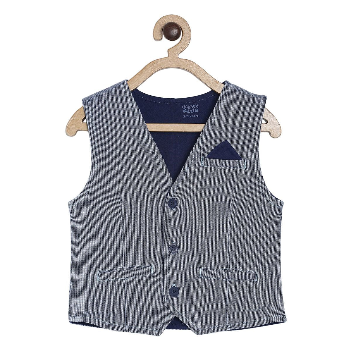 Pack of 1 waist coat - blue for 3-6 Months