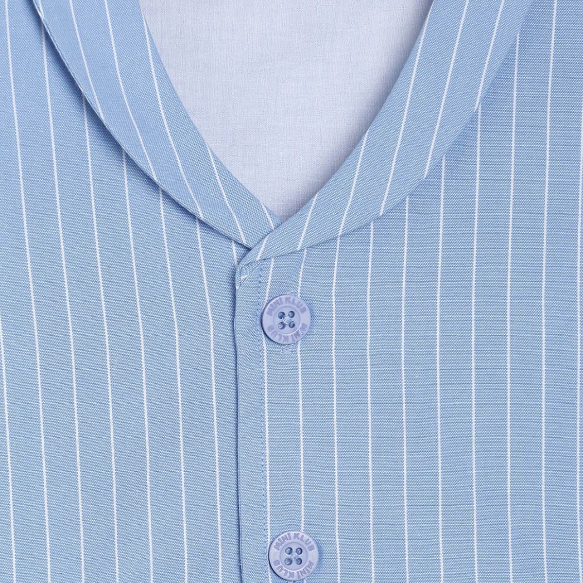 Pack of 2 woven waist coat - sky blue for 3-6 Months