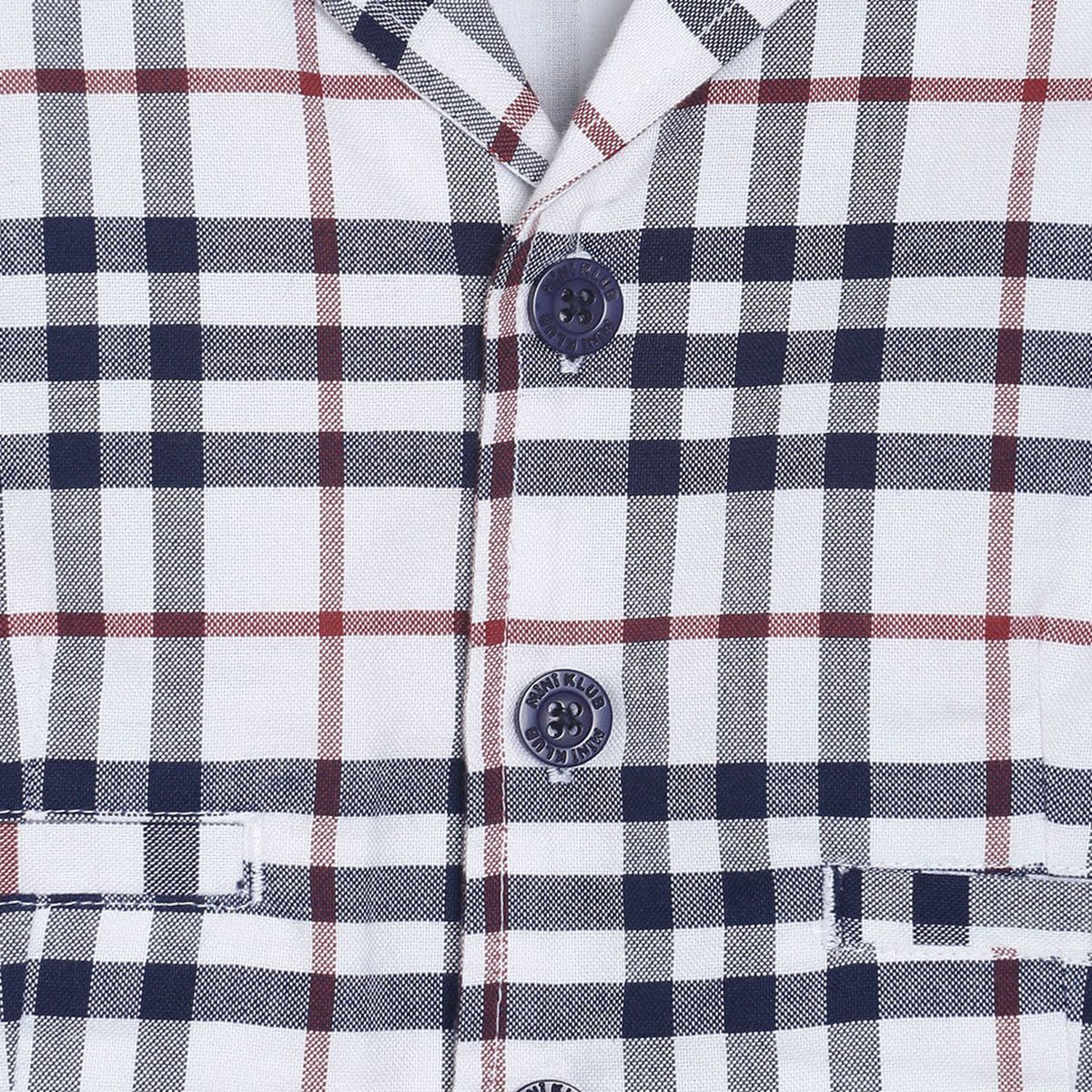 Pack of 1 waistcoat - white & navy blue for 3-6 Months