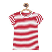 Pack of 1 knit top - magenta & white for 3-6 Months