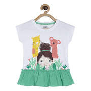 Pack of 1 knit top - white & mint green for 3-6 Months