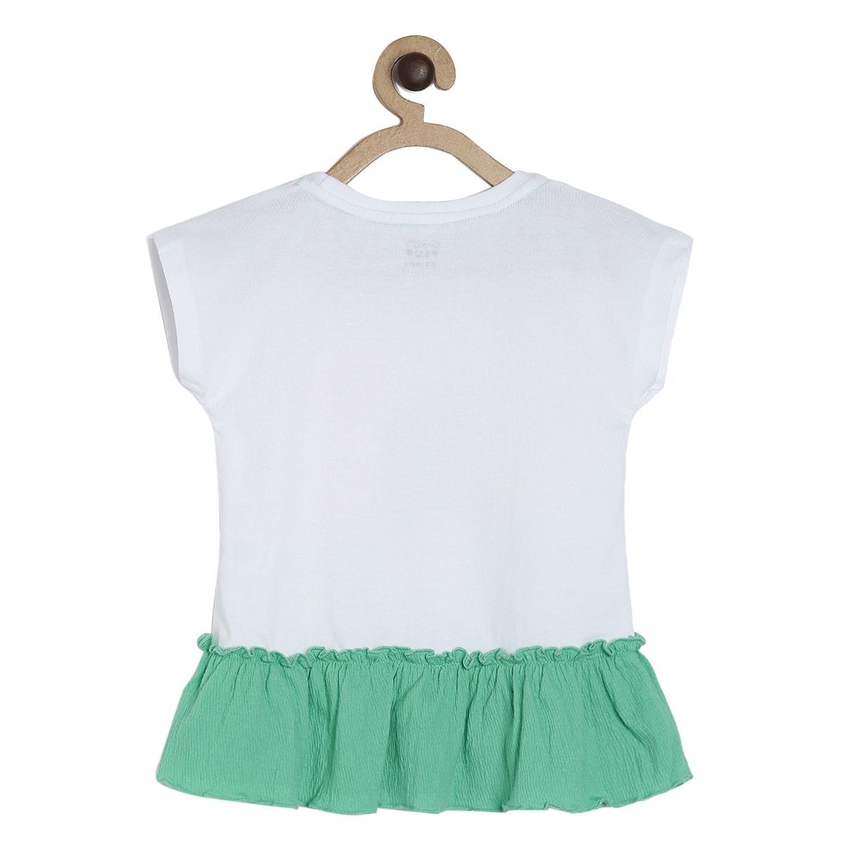 Pack of 1 knit top - white & mint green for 3-6 Months