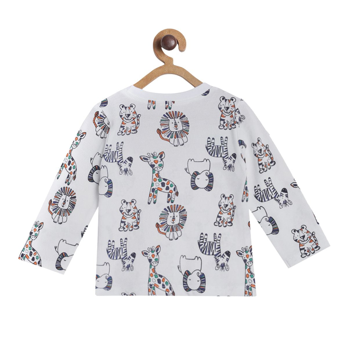 Pack of 2 t-shirt and knit bottom - white & mint green for 0-3 Months