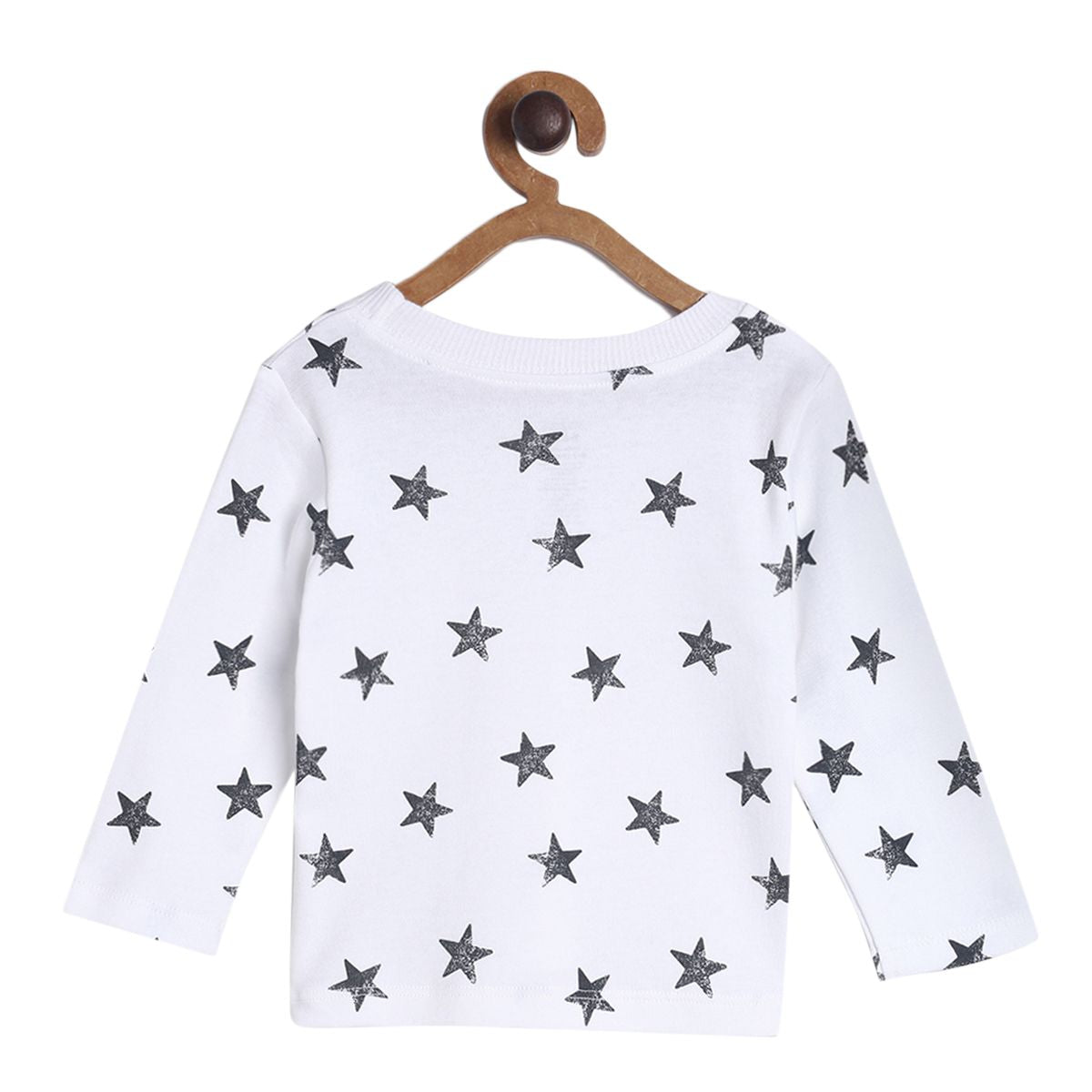 Pack of 2 t-shirt and knit bottom - white & midnightblue for 0-3 Months