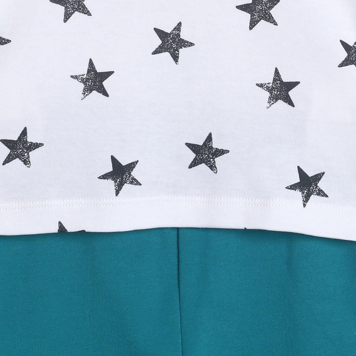 Pack of 2 t-shirt and knit bottom - white & midnightblue for 0-3 Months