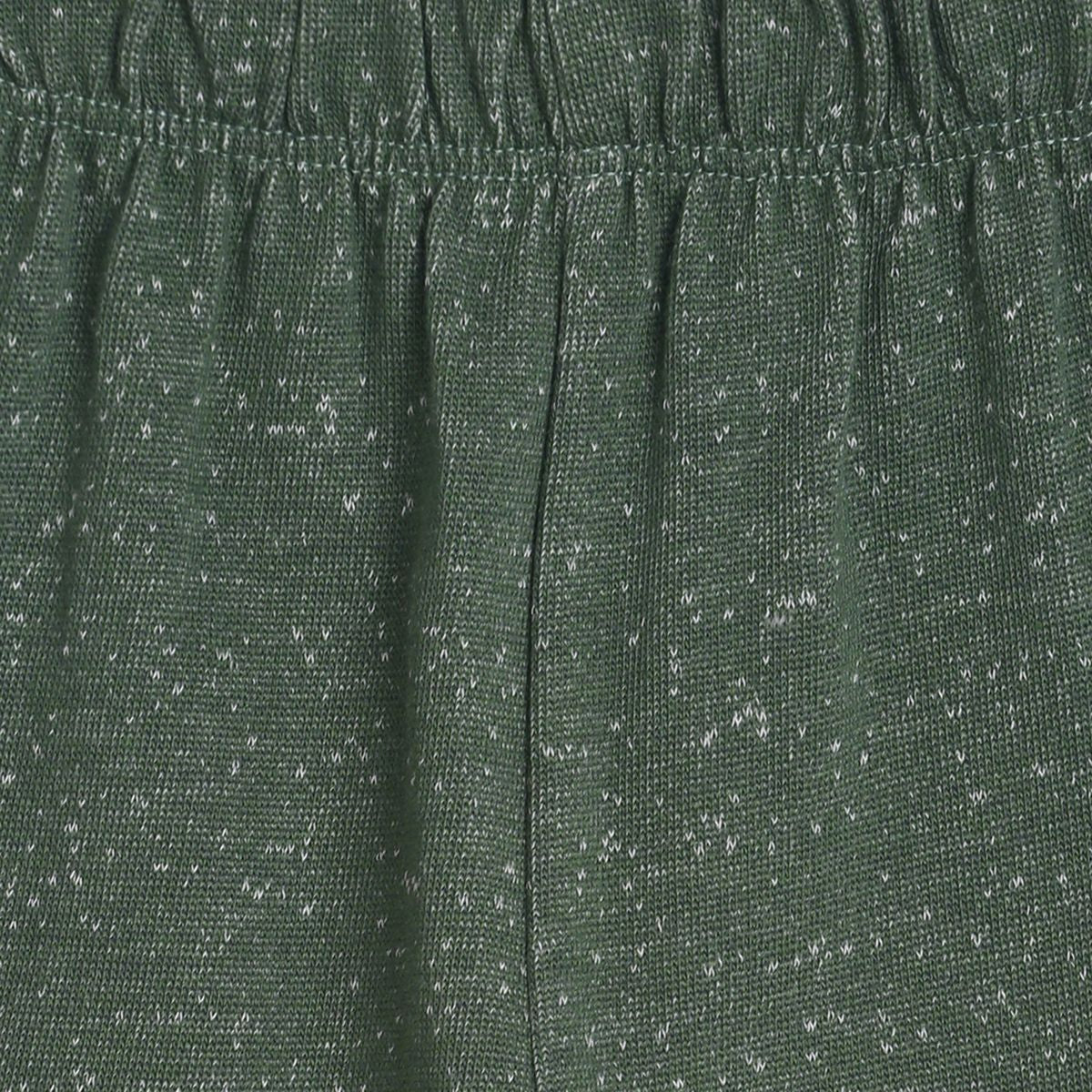 Pack of 2 t-shirt and knit bottom - white & dark green for 0-3 Months