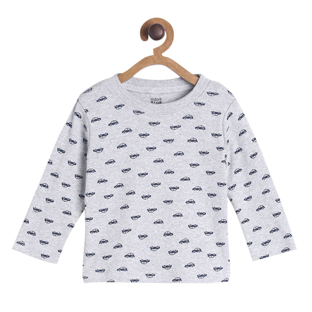 Pack of 2 t-shirt and knit bottom - white & navy blue for 0-3 Months