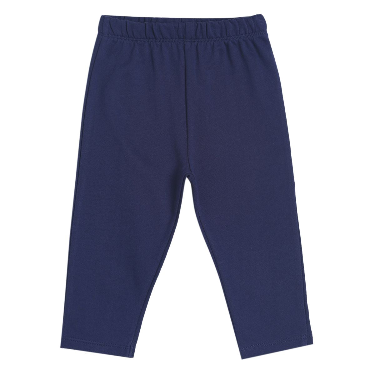 Pack of 2 t-shirt and knit bottom - white & navy blue for 0-3 Months