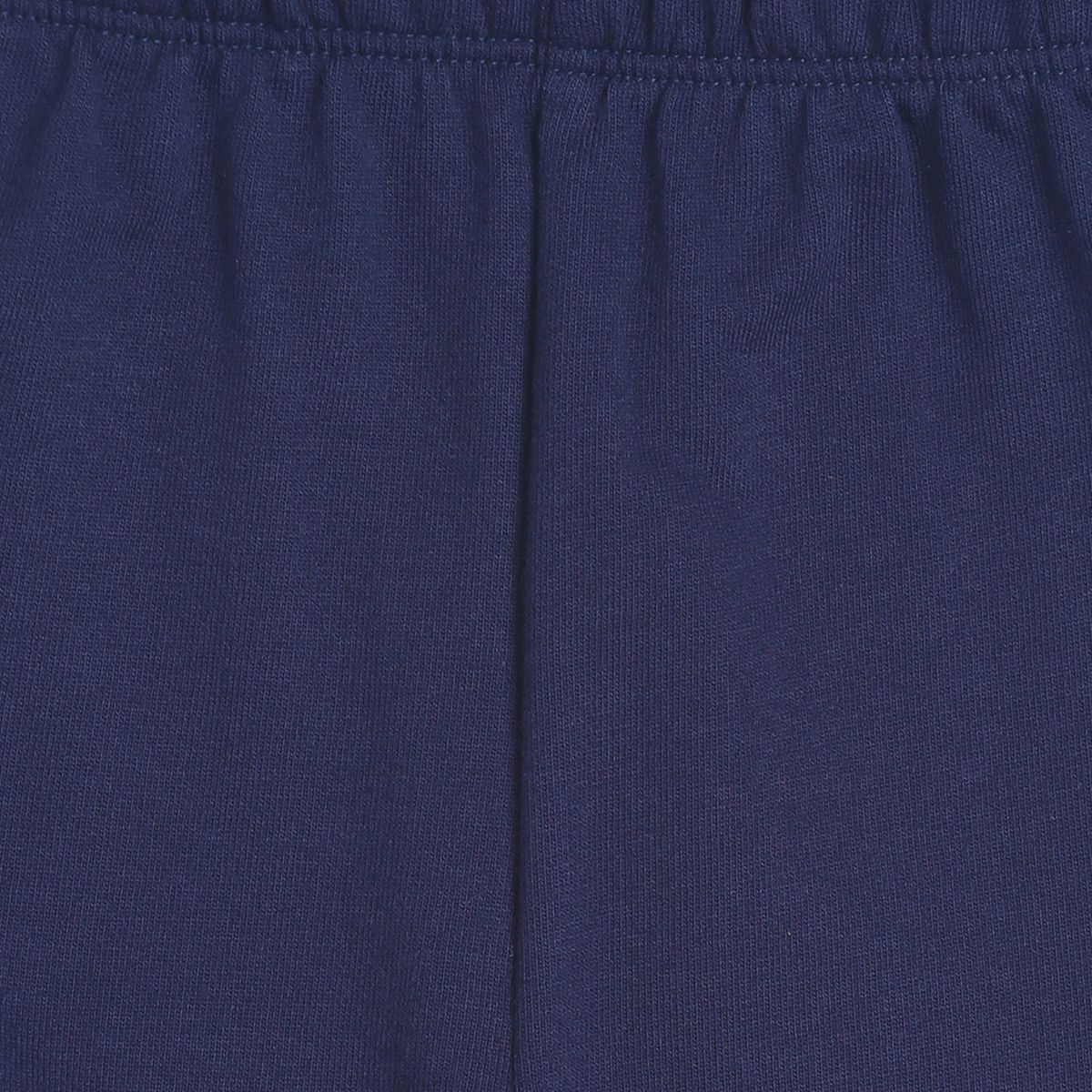 Pack of 2 t-shirt and knit bottom - white & navy blue for 0-3 Months