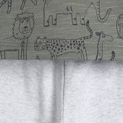 Pack of 2 t-shirt and knit bottom - grey & white for 0-3 Months