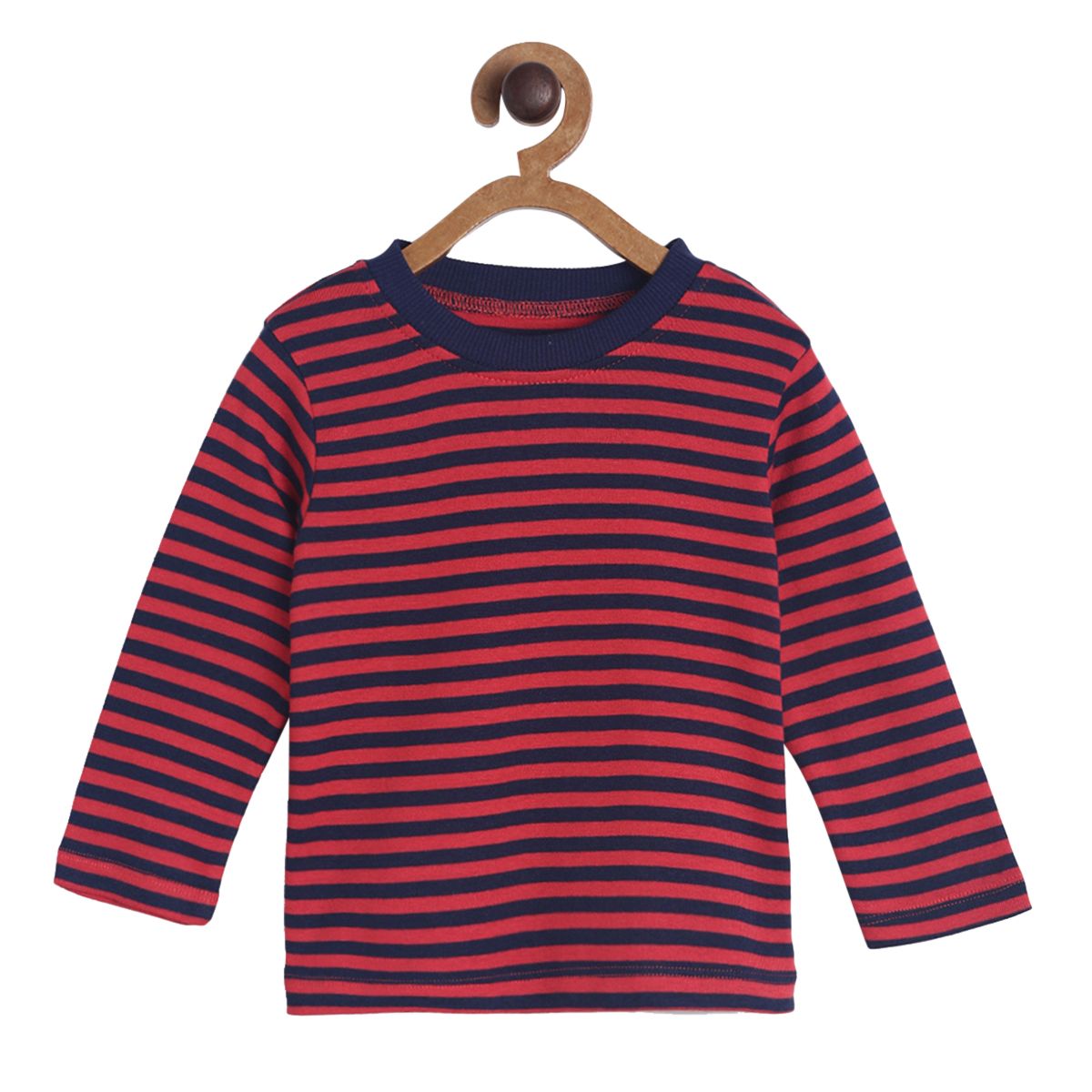 Pack of 2 t-shirt and knit bottom - maroon & navy blue for 0-3 Months