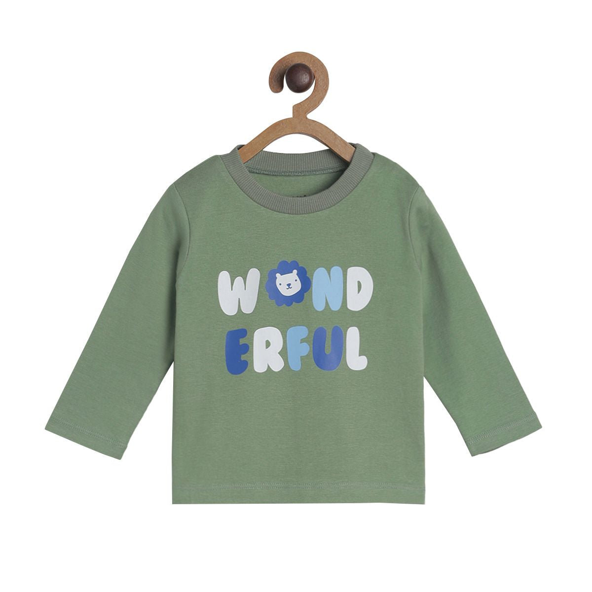 Pack of 2 t-shirt and knit bottom - jade green & blue for 0-3 Months