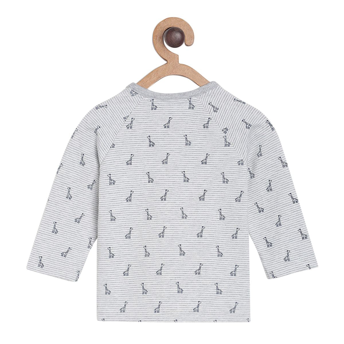 Pack of 2 knit tee and knit bottom - grey for New Born