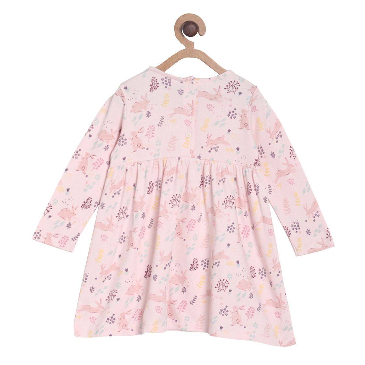 Pack of 2 dress with stockings - baby pink & white for 0-3 Months