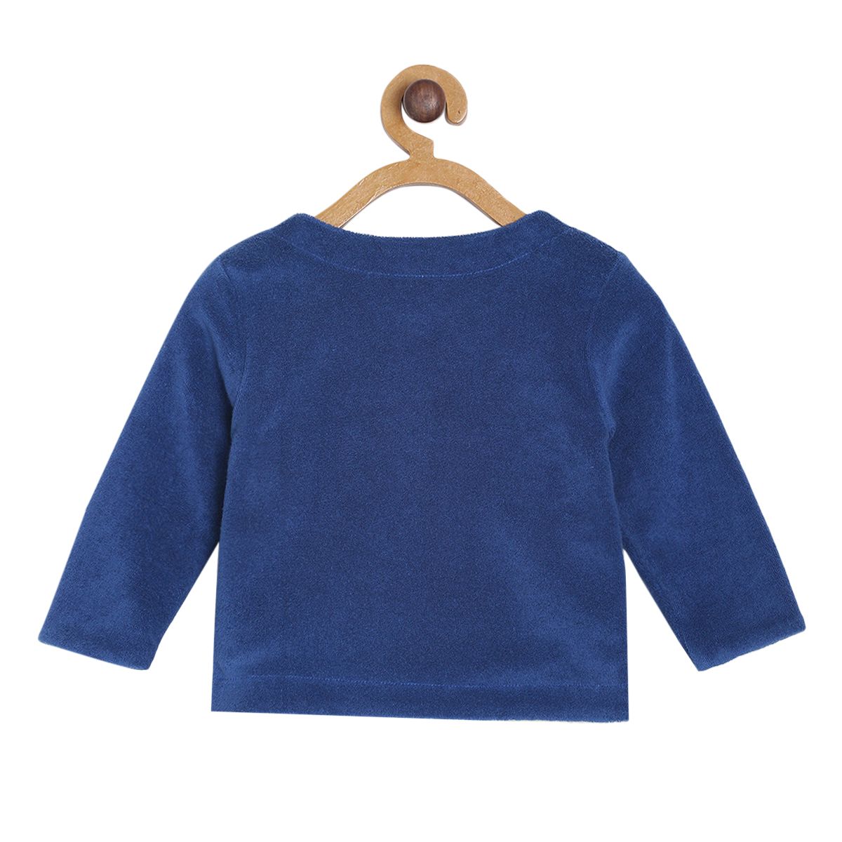 Pack of 1 knit jacket - sky blue & dark blue for 0-3 Months