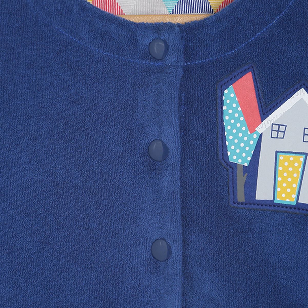 Pack of 1 knit jacket - sky blue & dark blue for 0-3 Months