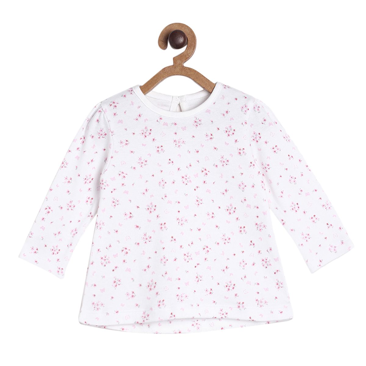 Pack of 2 top and knit bottom - white & baby pink for 0-3 Months