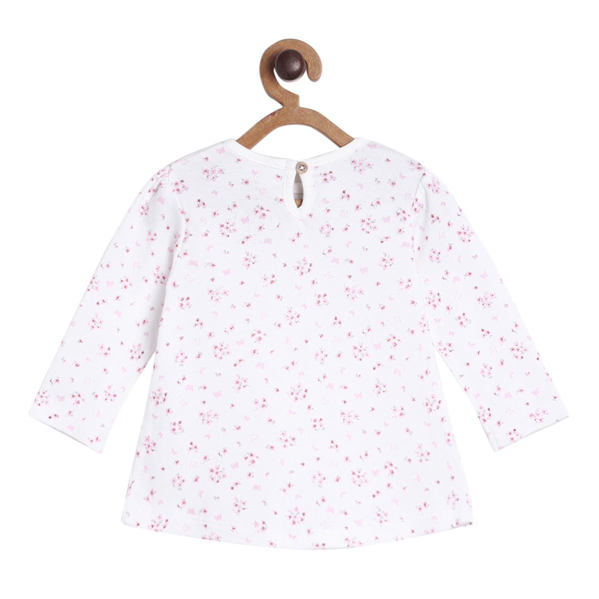 Pack of 2 top and knit bottom - white & baby pink for 0-3 Months