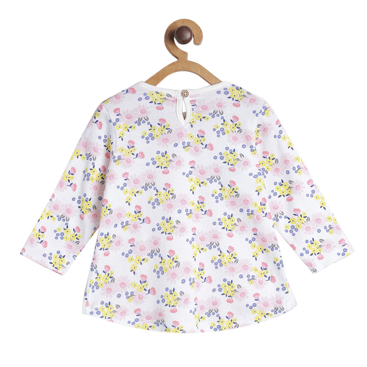 Pack of 2 top and knit bottom - white & blue for 0-3 Months