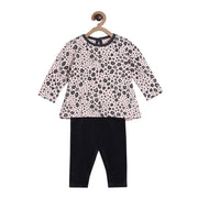 Pack of 2 top and knit bottom - white & black for 0-3 Months