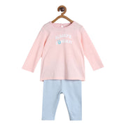 Pack of 2 top and knit bottom set - pink for 0-3 Months