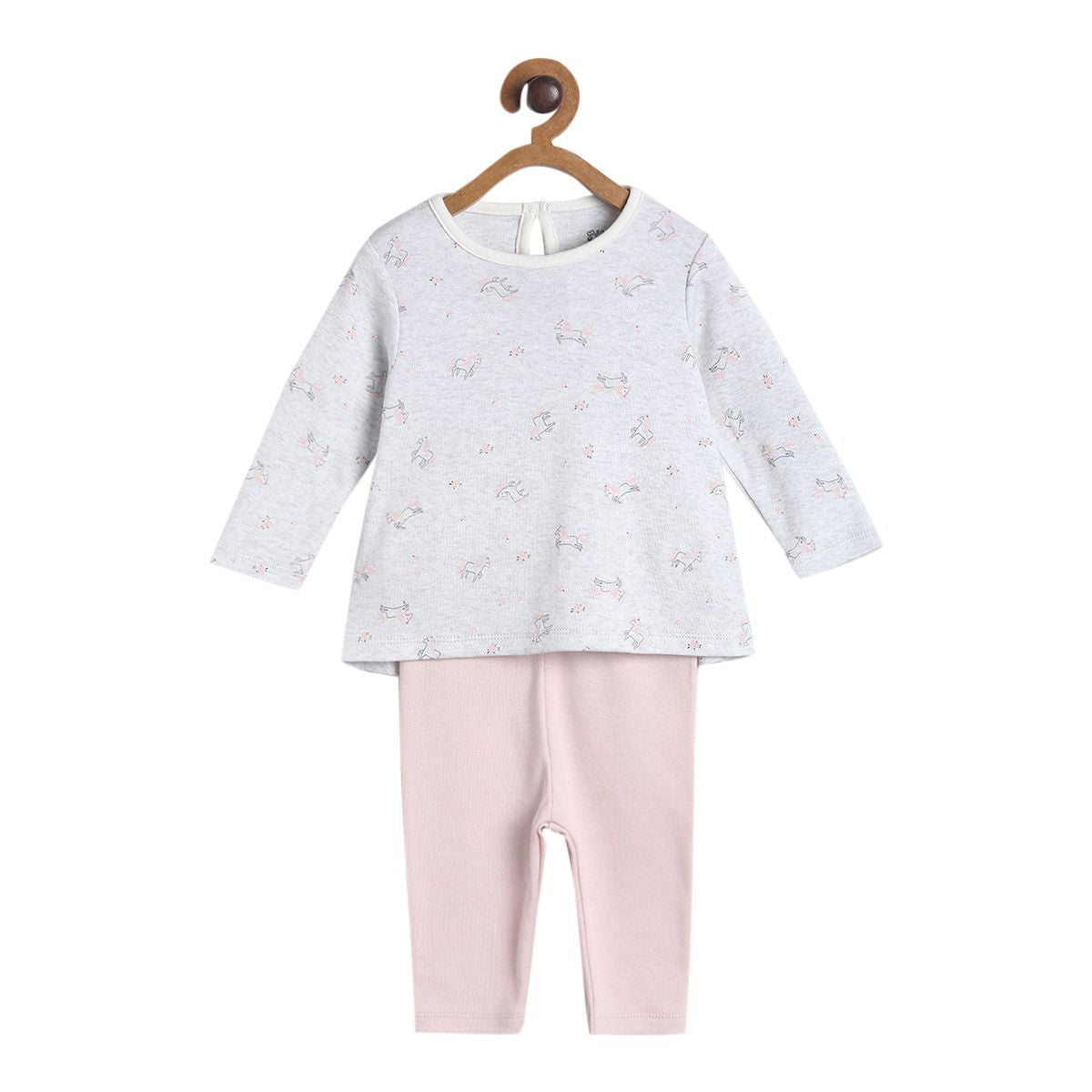 Pack of 2 top and knit bottom - pink for 0-3 Months