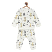 Pack of 2 top and bottom set - pink & navy blue for New Born