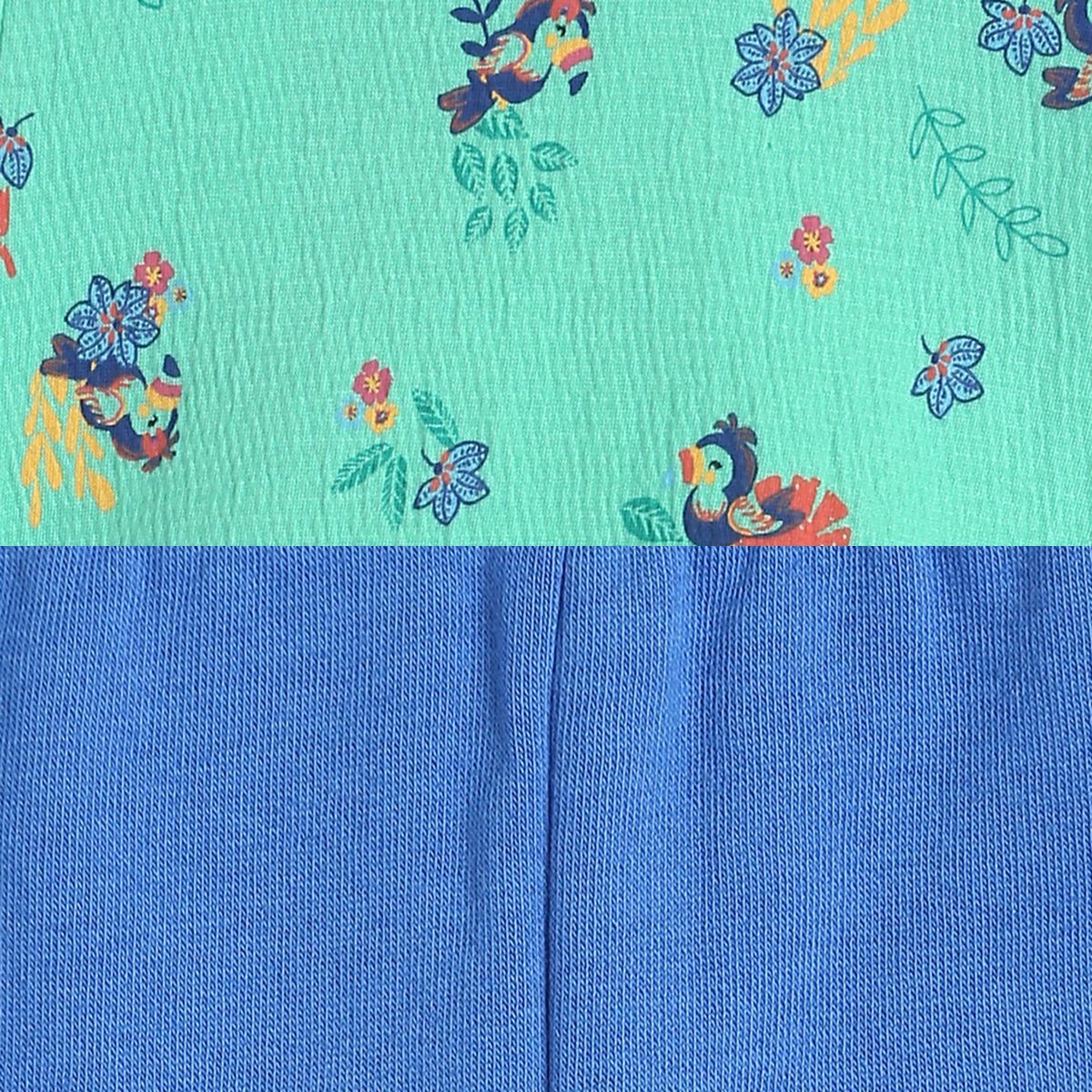 Pack of 2 top and legging set - green for 0-3 Months