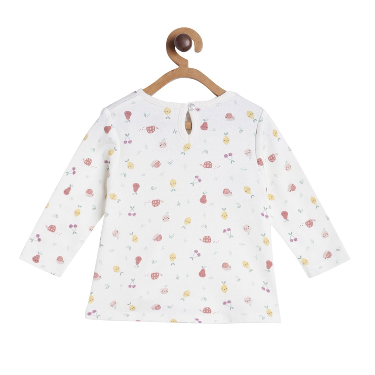 Pack of 2 t-shirt and knit bottom - white & light brown for 0-3 Months