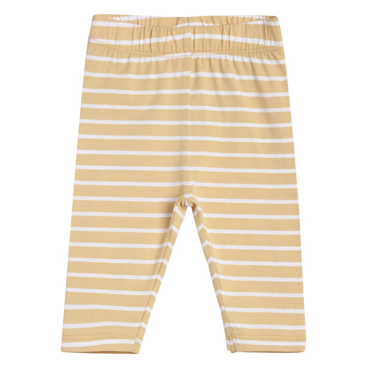 Pack of 2 t-shirt and knit bottom - white & light brown for 0-3 Months