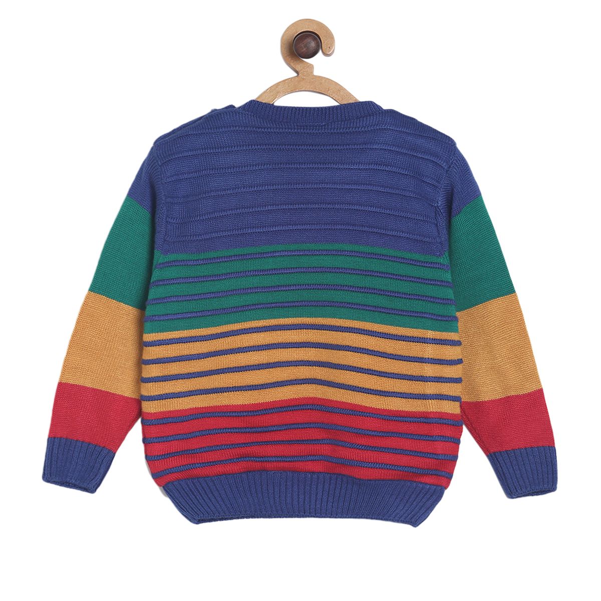 Pack of 1 sweater - dark blue & light brown for 3-6 Months