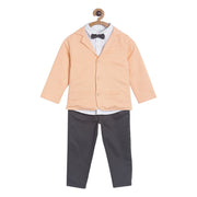 Pack of 4 coordinate set - peach & navy blue for 3-6 Months