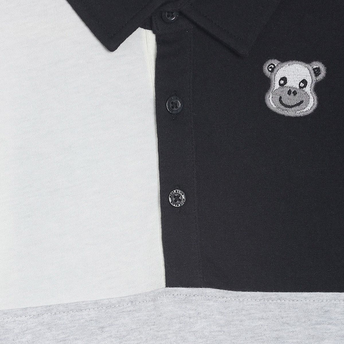 Pack of 1 pack of lo tee - light grey & dark navy blue for 3-6 Months