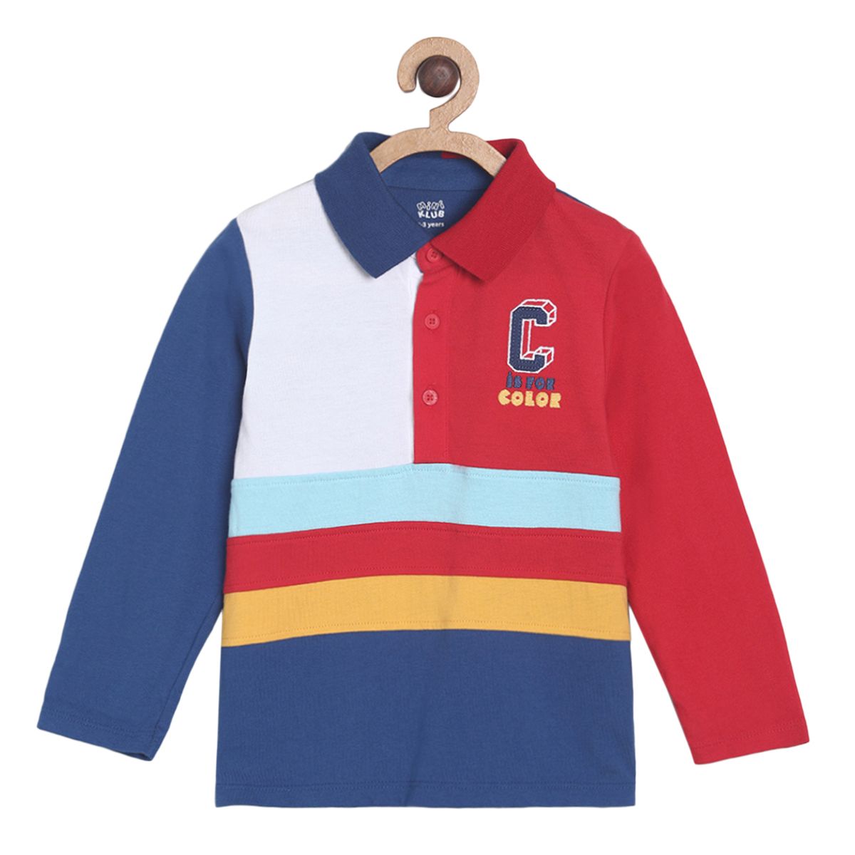 Pack of 1 pack of lo tee - midnightblue & crimson for 3-6 Months