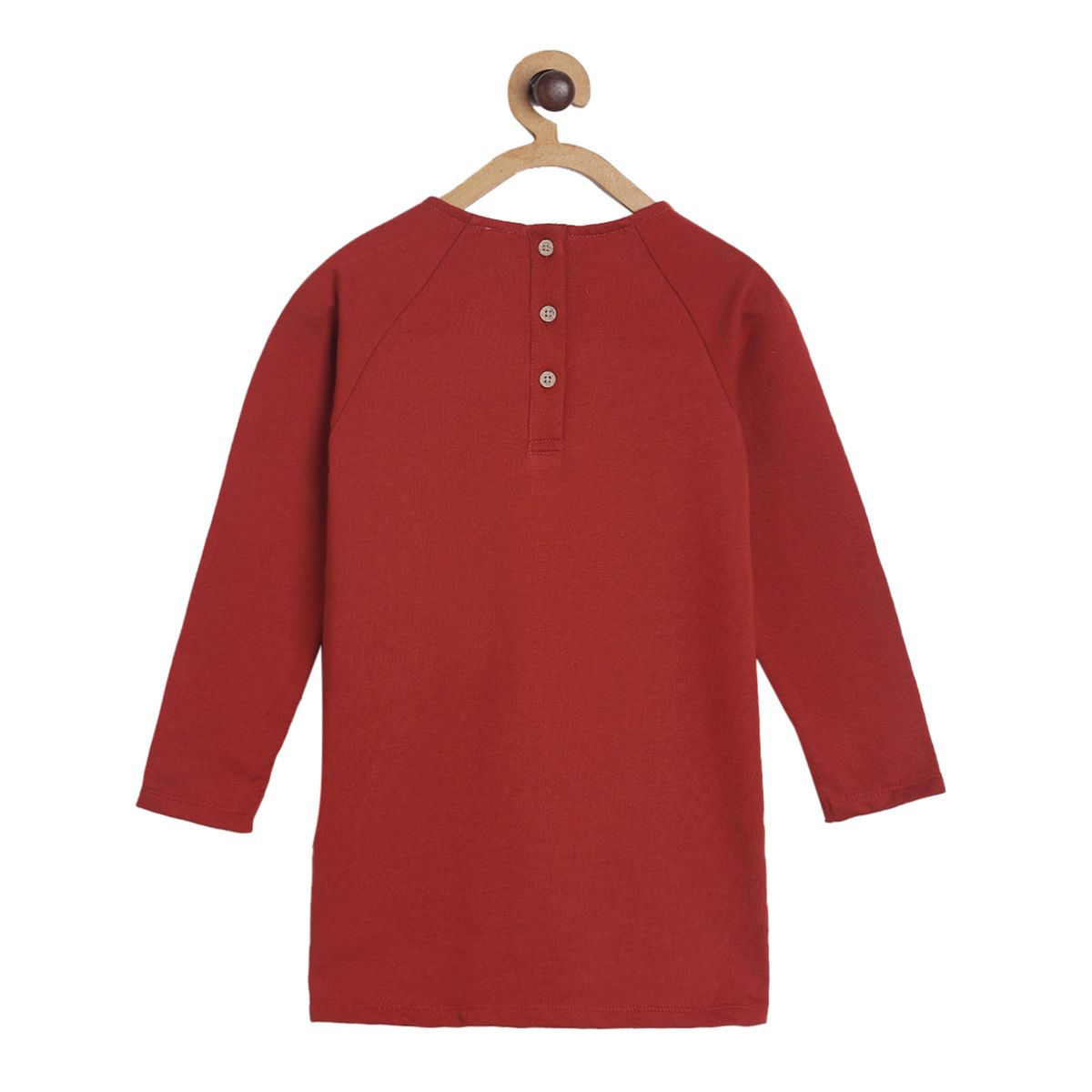 Pack of 1 knit dress - maroon for 3-6 Months