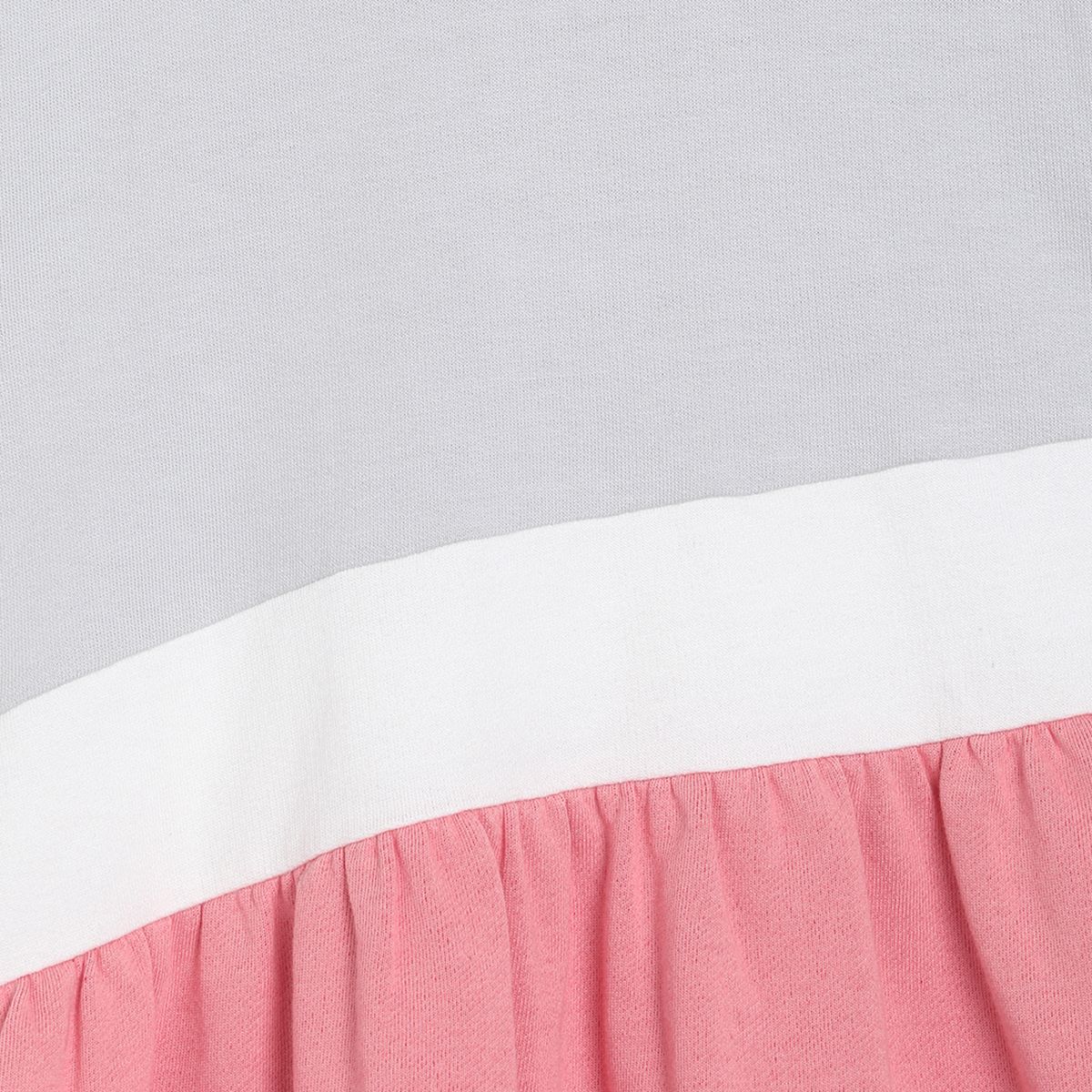 Pack of 1 knit dress - light grey & baby pink for 3-6 Months