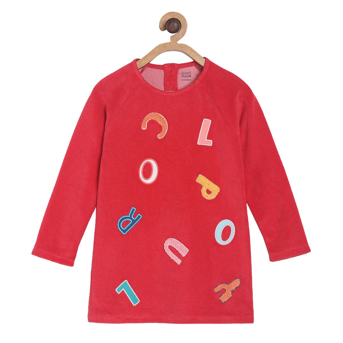 Pack of 1 knit dress - red for 3-6 Months